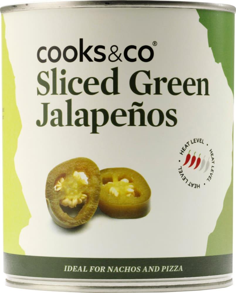 Cook's & Co Sliced Green Jalapenos 820g Tin