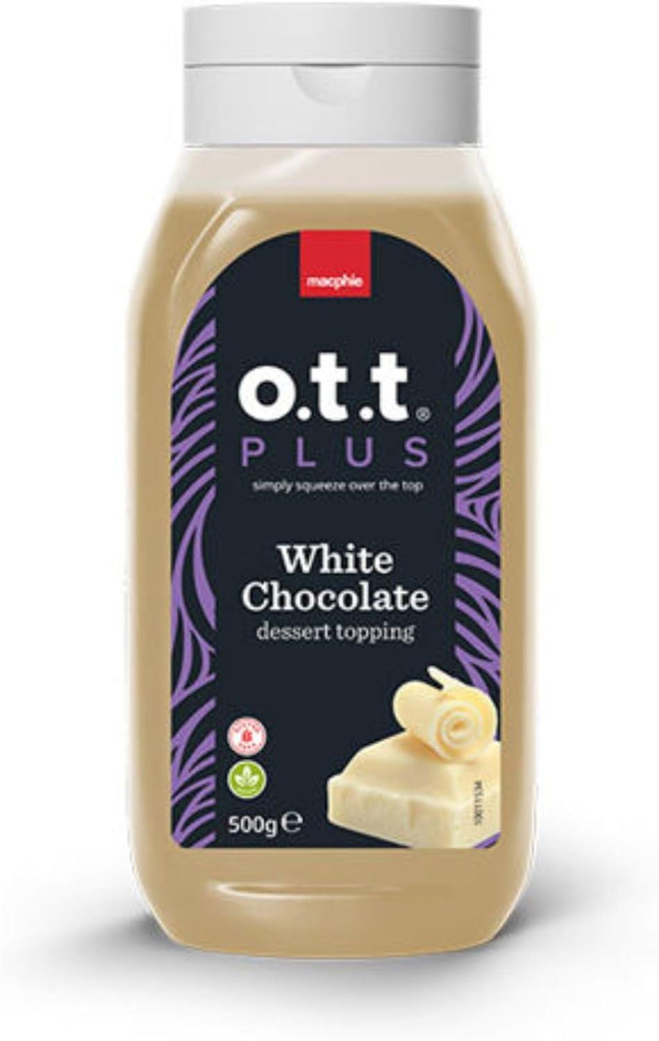 Macphie/OTT White Chocolate Dessert Topping Sauce 500g