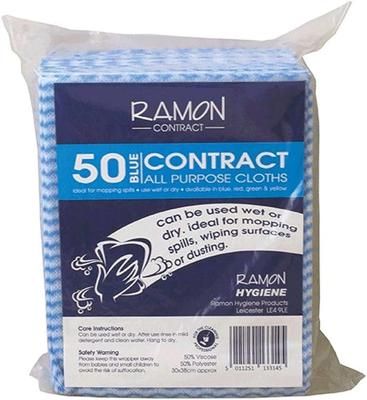 Ramon "Contract" Blue All Purpose Jay Cloth 1 x 50 Pack