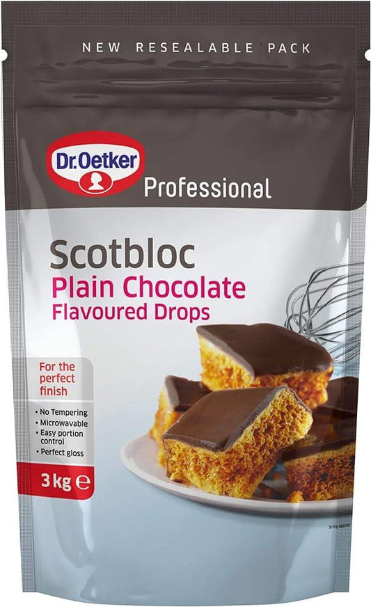 Dr Oetker Scotbloc Plain Chocolate Flavour Drops 3kg