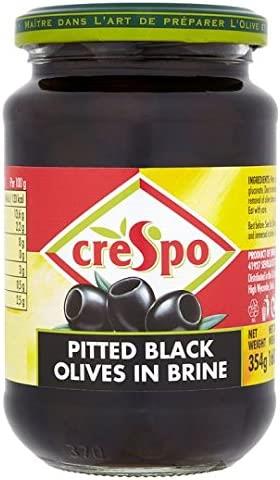 Crespo RETAIL Pitted Black Olives 354gm