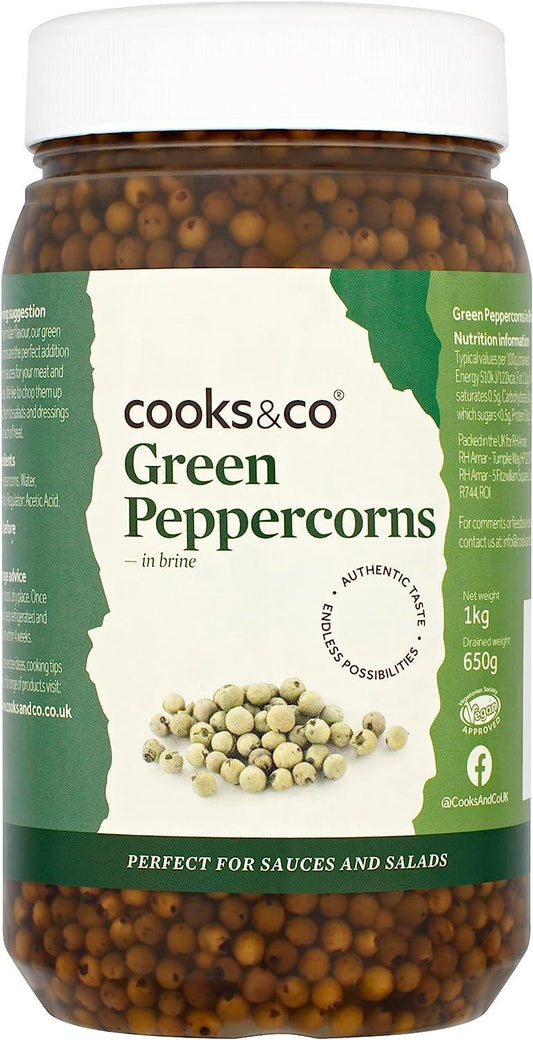 Cooks & Co Green Peppercorns in Brine 1kg