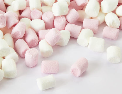 Haribo Pink & White Mini Marshmallows 1kg Bag Retro Candy Sweets