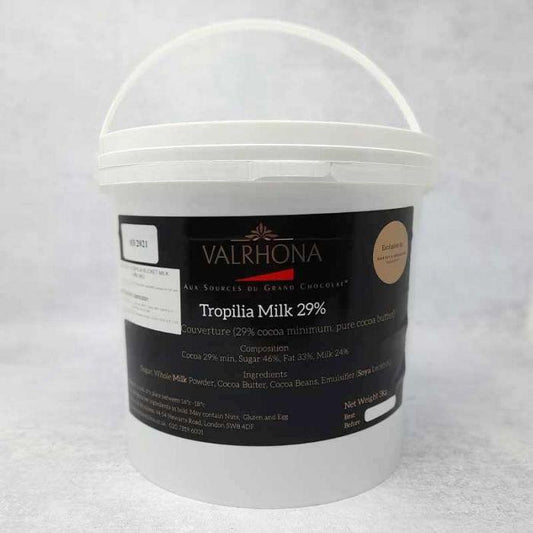 Valrhona Chocolate Tropilia Milk 29% 3kg Bucket