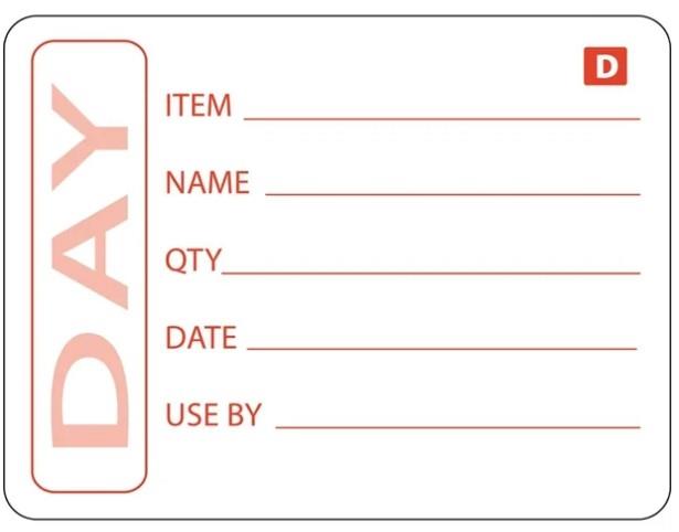 Hygiplas Dissolvable Prepared Food Labels 250 x 5cm x 7.5cm