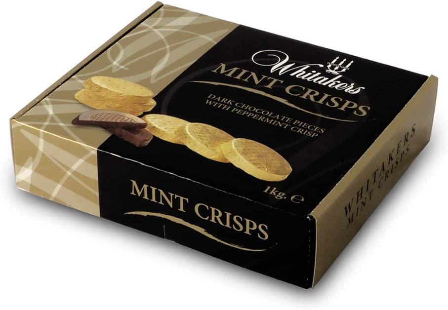 Whitakers Foil Wrapped Dark Chocolate Mint Crisps 1kg