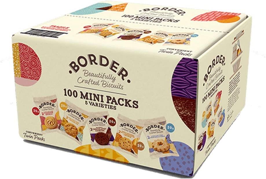 Borders Mini Pack Assorted Biscuits (3 Variety) 100 x 2 Bisc