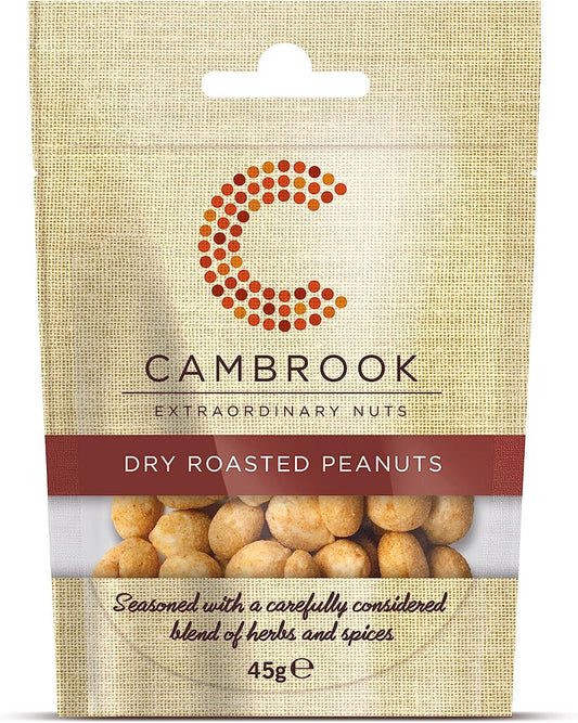 Cambrook Dry Roasted Peanuts 24 x 45gm
