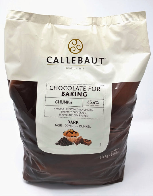 Callebaut 45.4% Dark Chocolate Chunks 2.5kg