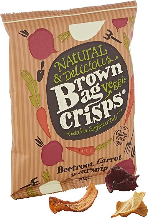 Brown Bag Beetroot, Carrot & Parsnip Veg Crisps 15 x 40gm