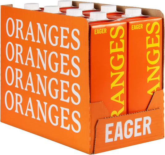 Eager Orange Juice 8 x 1ltr