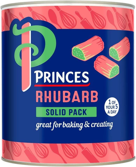 Tinned Princes Solid Pack Rhubarb 2.82kg