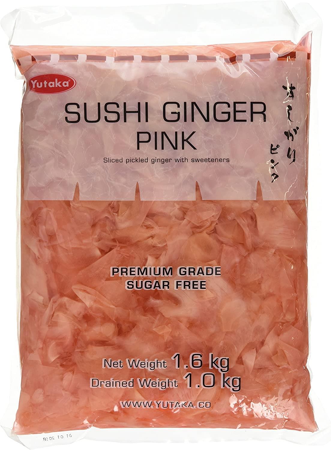 Yutaka Premium Grade PINK COLOURED Sushi Ginger 1.6kg