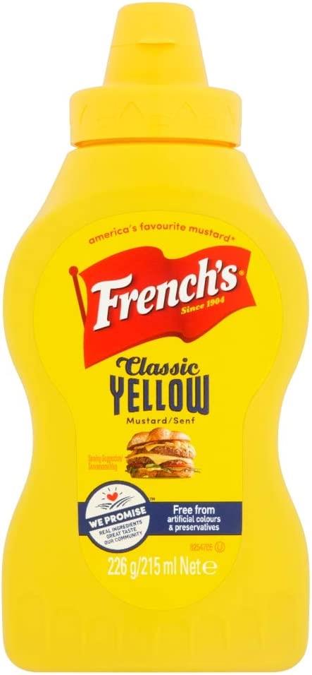 French's American Yellow Mustard 8 x 226g Squeezy Bottle