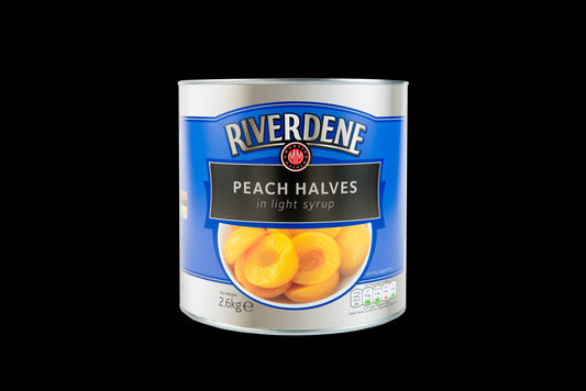 Riverdene Tinned Peach Halves In Syrup 2.6kg