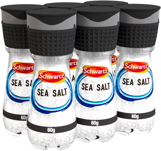 Schwartz Twist Sea Salt Grinder 6 x 60g