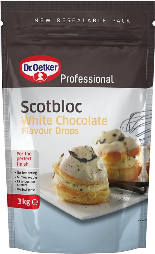 Dr Oetker Scotbloc WHITE Chocolate Flavour Drops 3kg