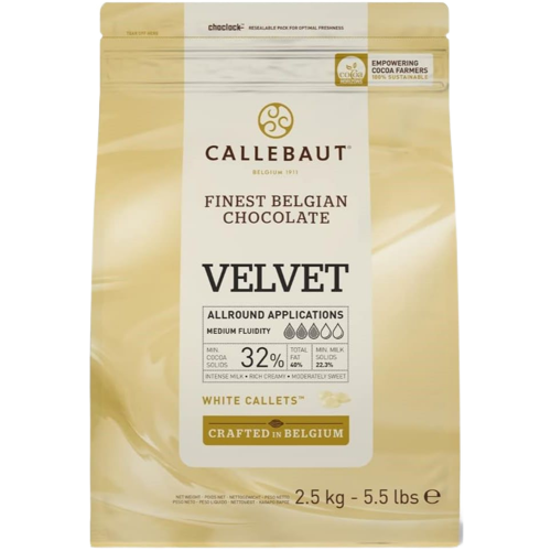 Callebaut 34.6% VELVET White Chocolate Callets 2.5kg