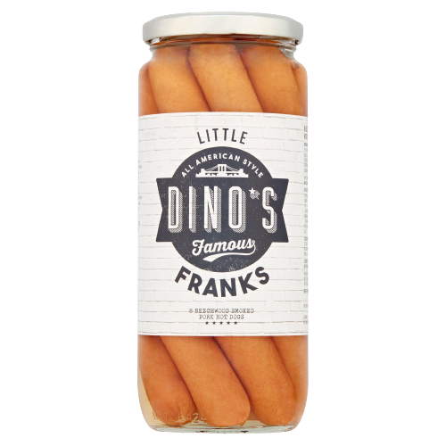 Dino's Famous Little Franks Hot Dog (8) 550gm