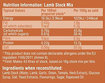 Essential Cuisine Lamb Stock Mix 700gm / 40ltr