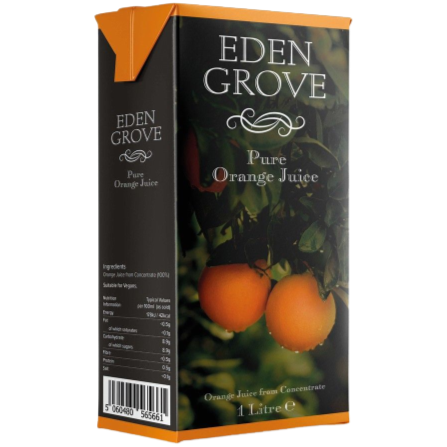 Eden Grove Orange Juice 12 x 1ltr